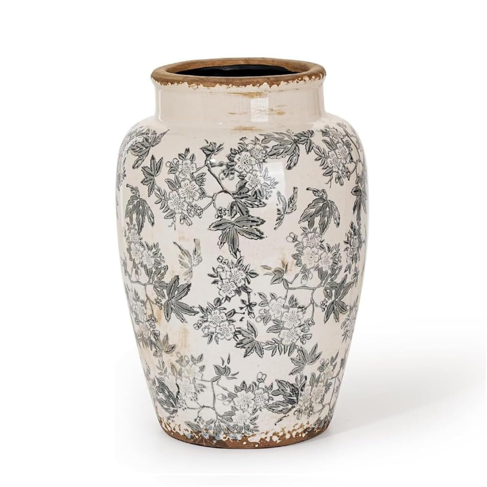 Vase en céramique bleue et blanche : l'élégance de la chinoiserie pour votre salon