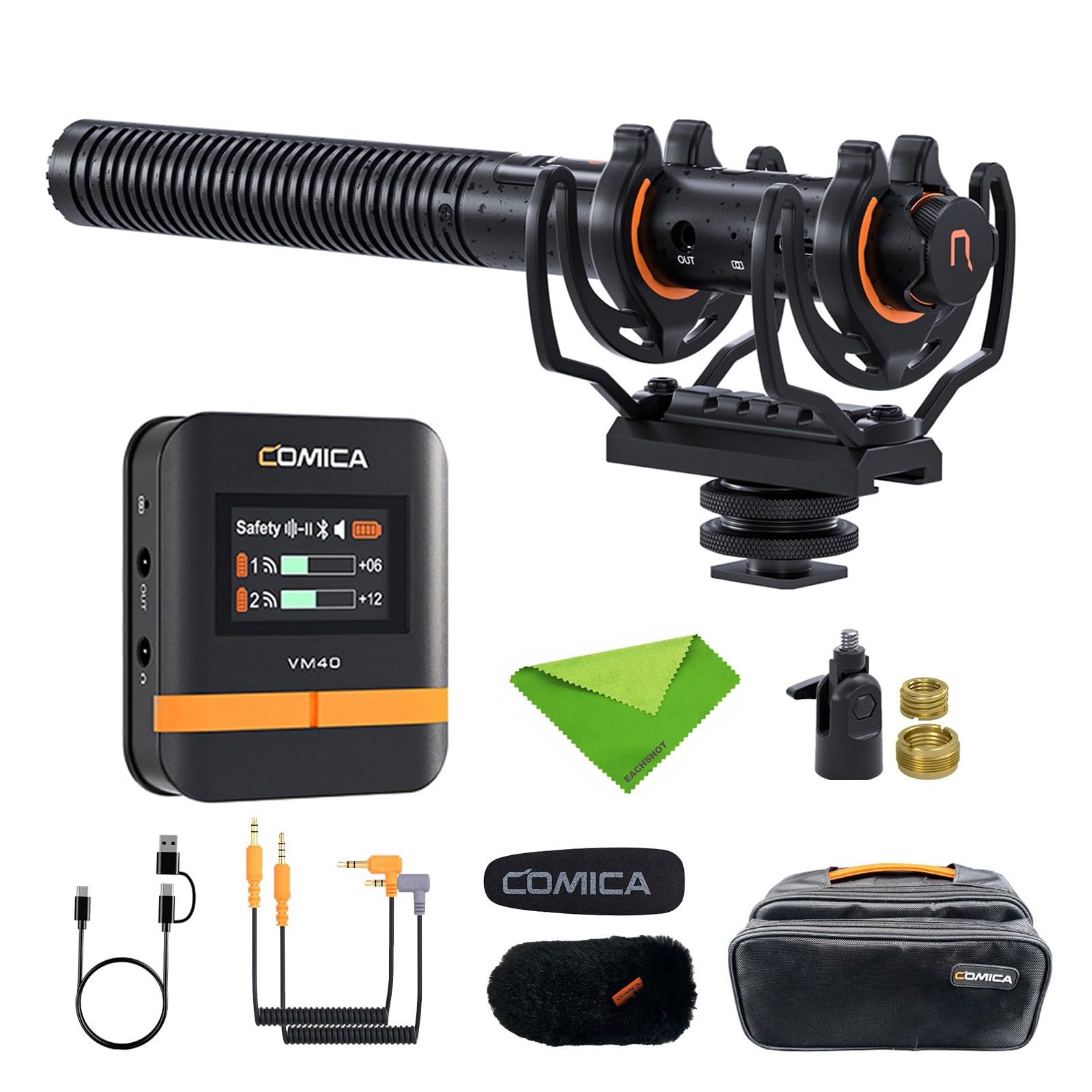 Amazon.com: COMICA VM40 Wireless Shotgun Microphone,2.4G Super