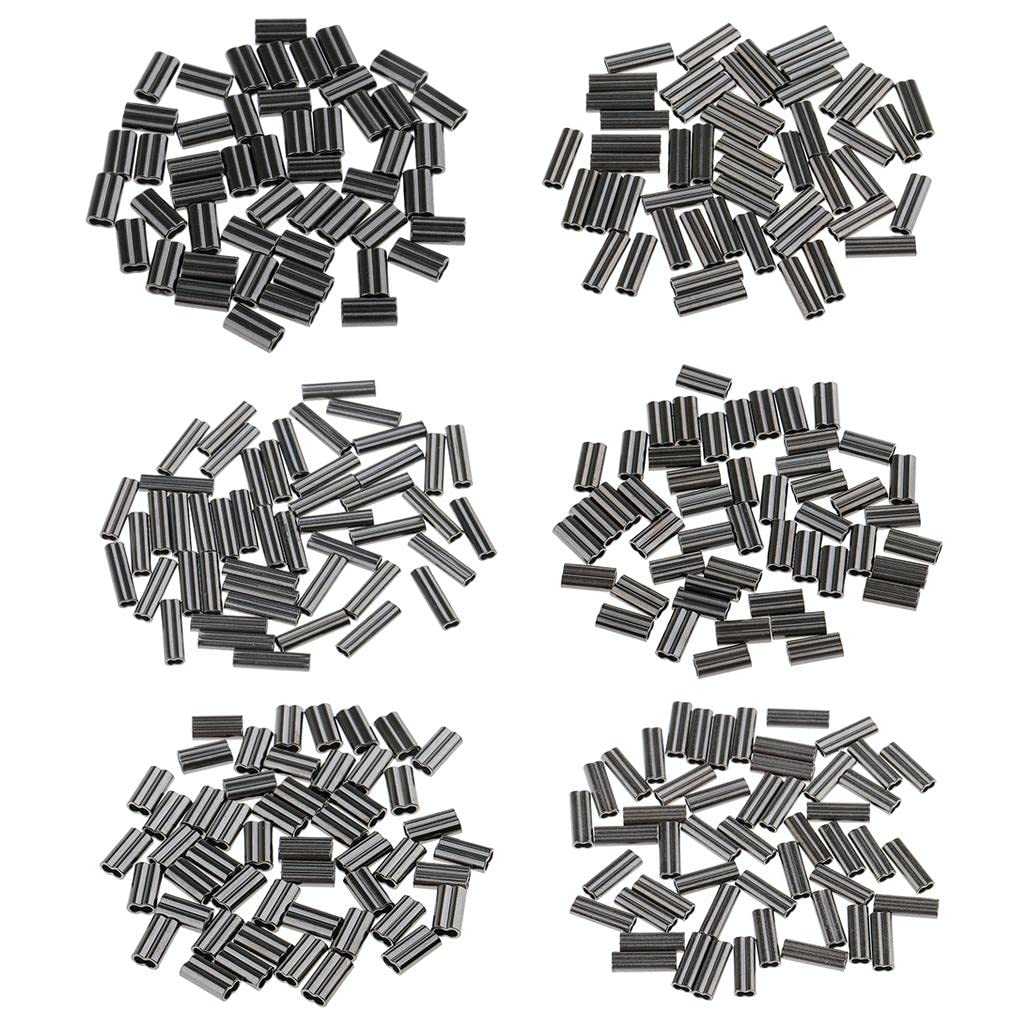 ATORSE 100Pcs 0.8Mm Double Barrel Fishing Crimps for Rig Making Fish Accessories-image-6