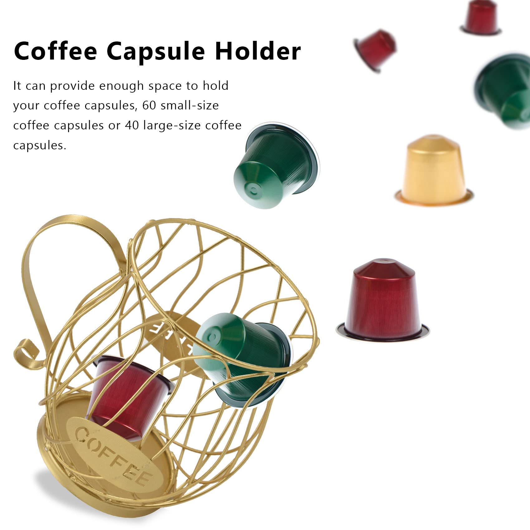 Cestello Porta Capsule caffè, Portaoggetti da Cucina da Appoggio per, Gusto