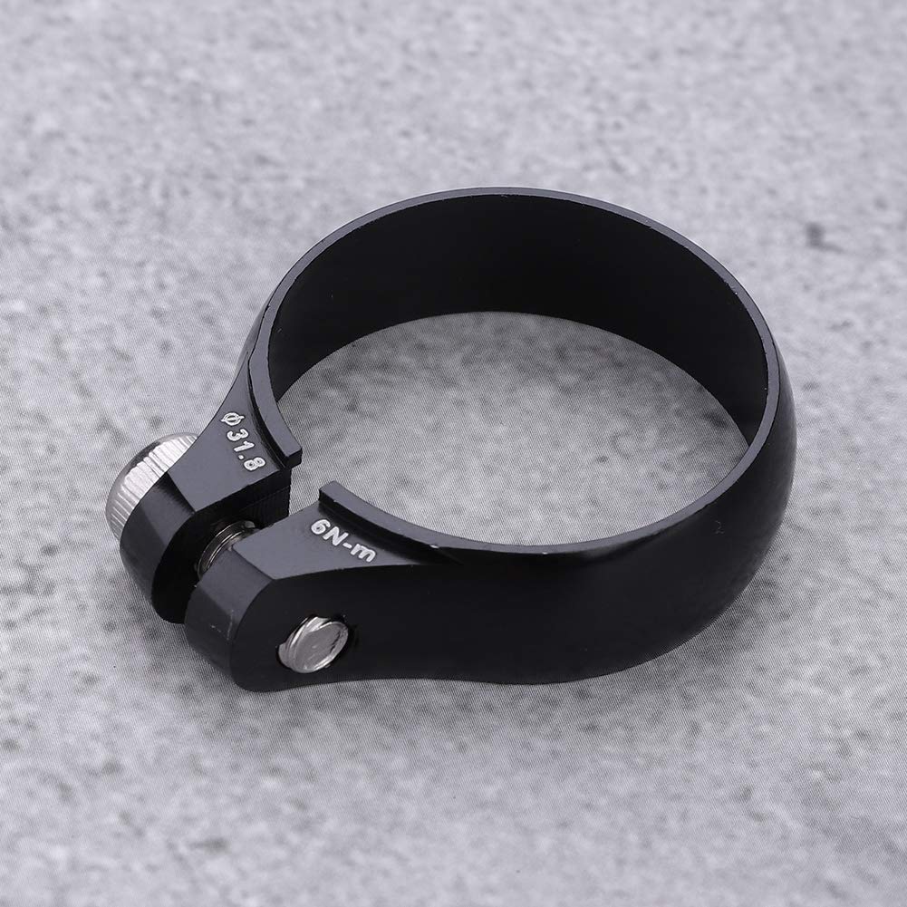 Seat Post Clamp, 31.8mm Caliber Seatpost Clamp Mountain Seat Fixing Clip for Seatpost (Black)