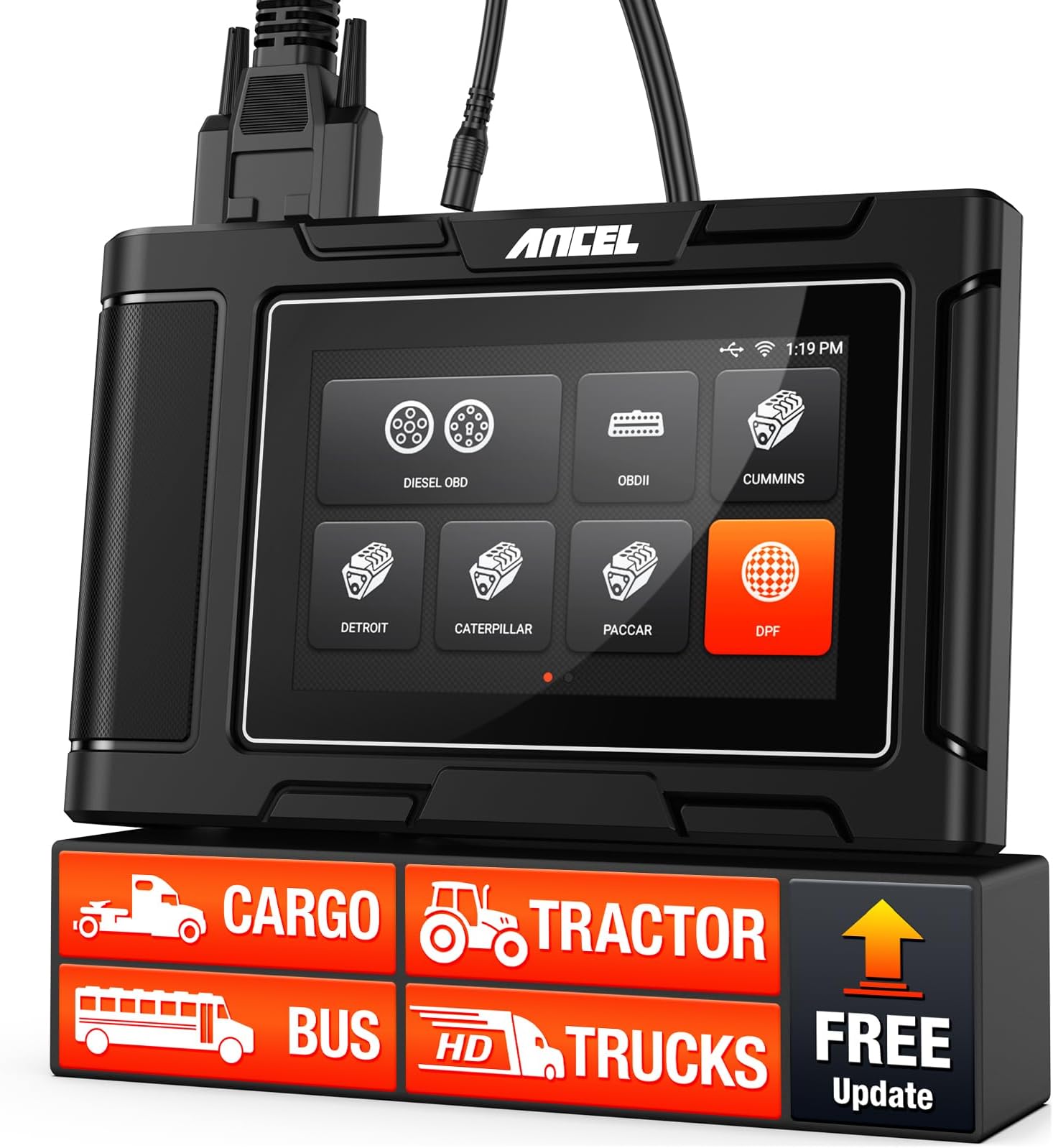 HD3400 Pro Full System Heavy Duty Truck Scanner - DPF Regen, Free Lifetime Updates - 98% Compatibility - Diesel Diagnostic Scan Tool for Cummins, Detroit, Caterpillar, Paccar & More