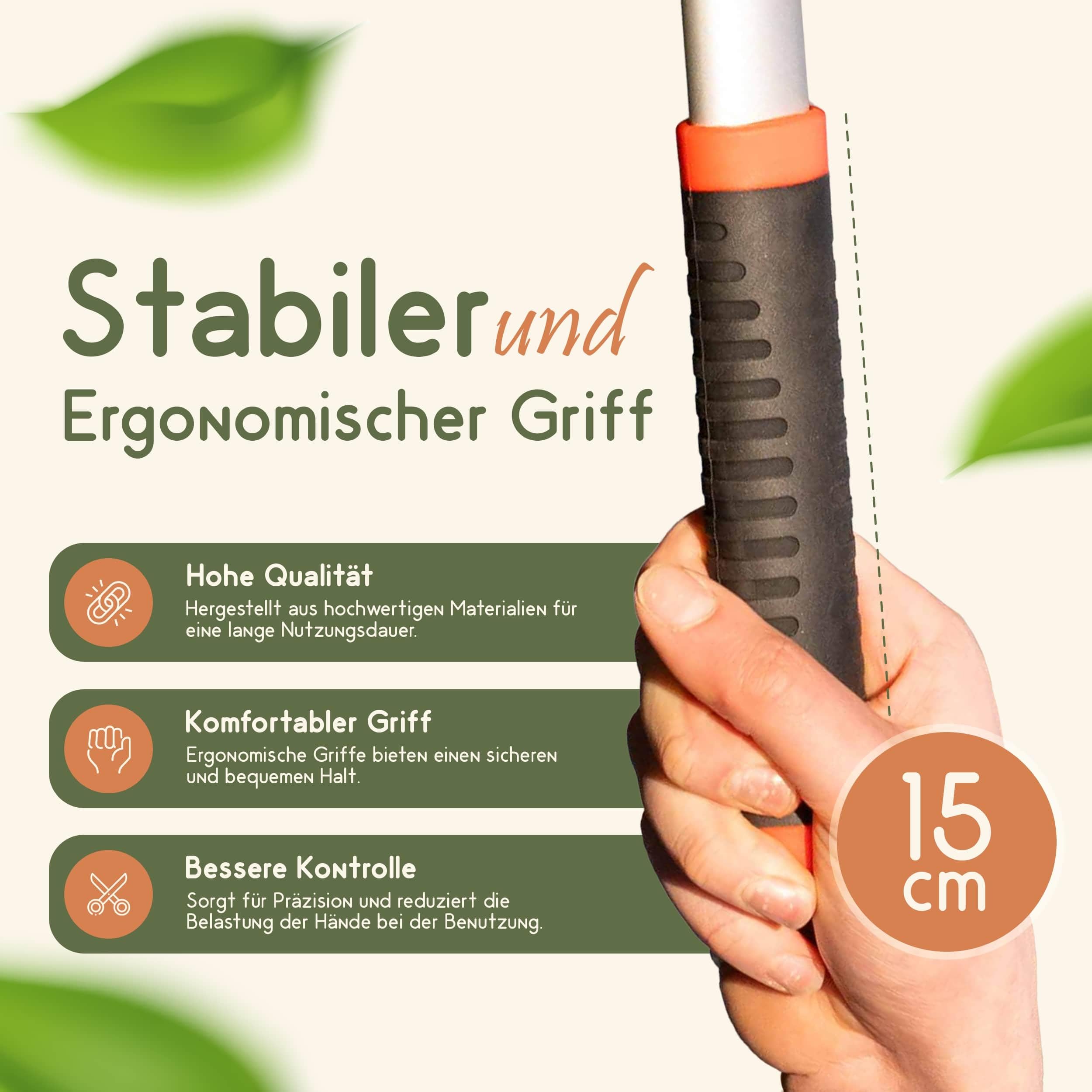 Teleskop Heckenschere, ausziehbare Griffe 65–88 cm, Bypass-Klingen aus legiertem Stahl, leichtes ergonomisches Gartenwerkzeug für Hecken, Sträucher & dünnere Äste