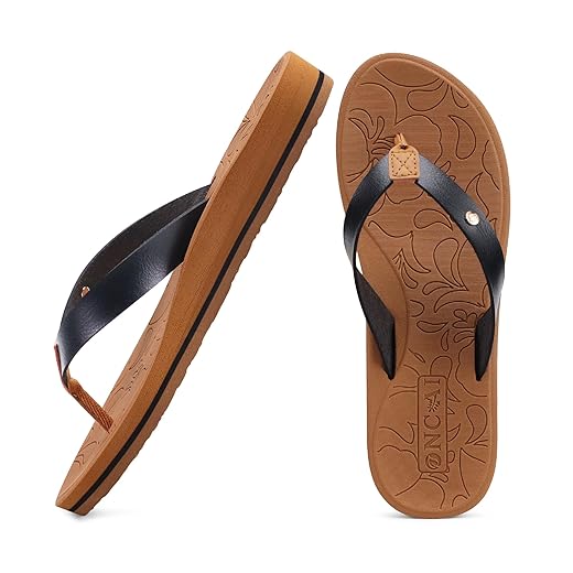 ONCAI Women's Flip Flops Arch Support Yoga Mat Summer Beach Woman Thong Sandals with Orthotic Rubber Soles(US Size 5-11)