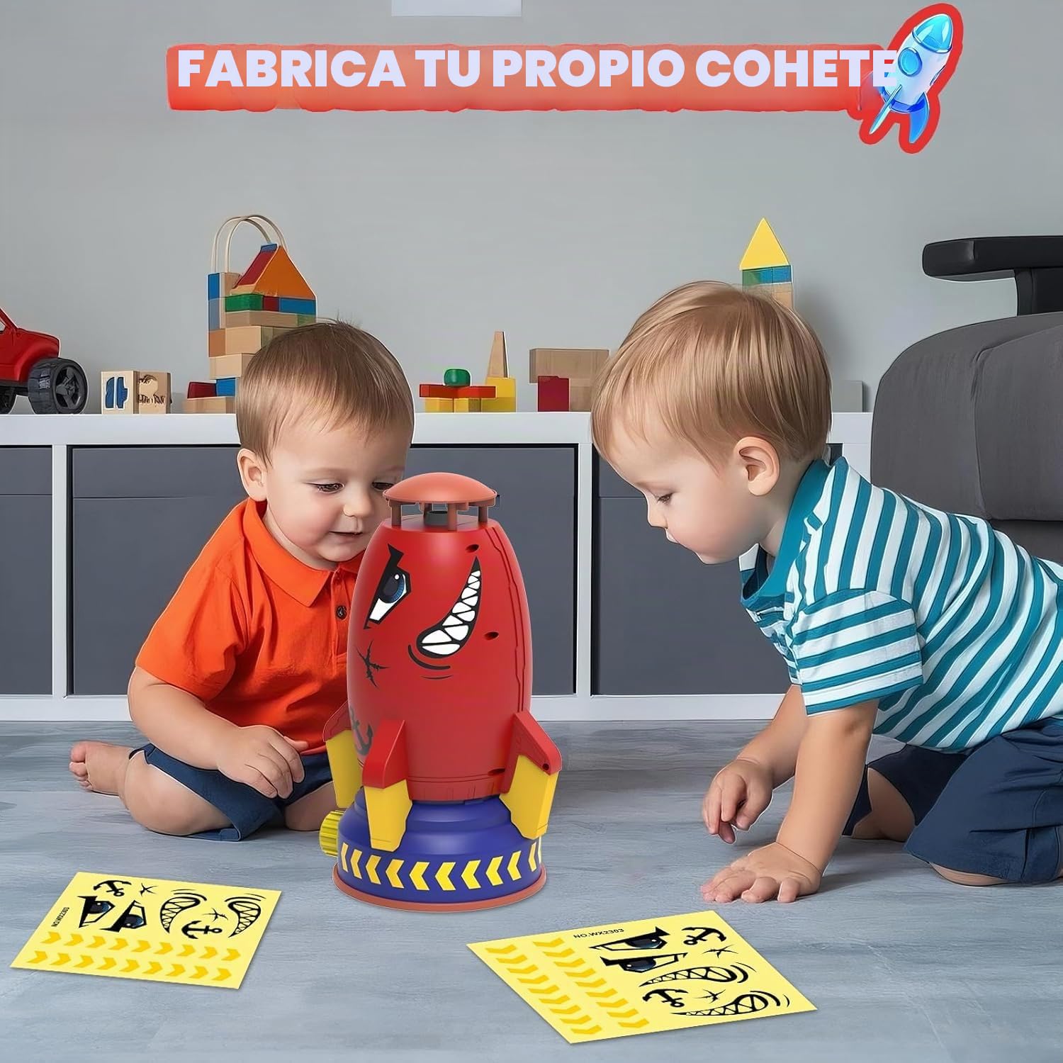 Cohete Aspersor De Agua para Niños, Aspersor 360° De Jardín, Juguete De Agua Cartoon con Conexión De Manguera, Rociador para Césped, Diversión De Verano Exterior