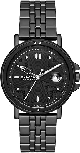 Skagen Stainless Steel Analog Black Dial Men Watch-Skw6920, Black Band