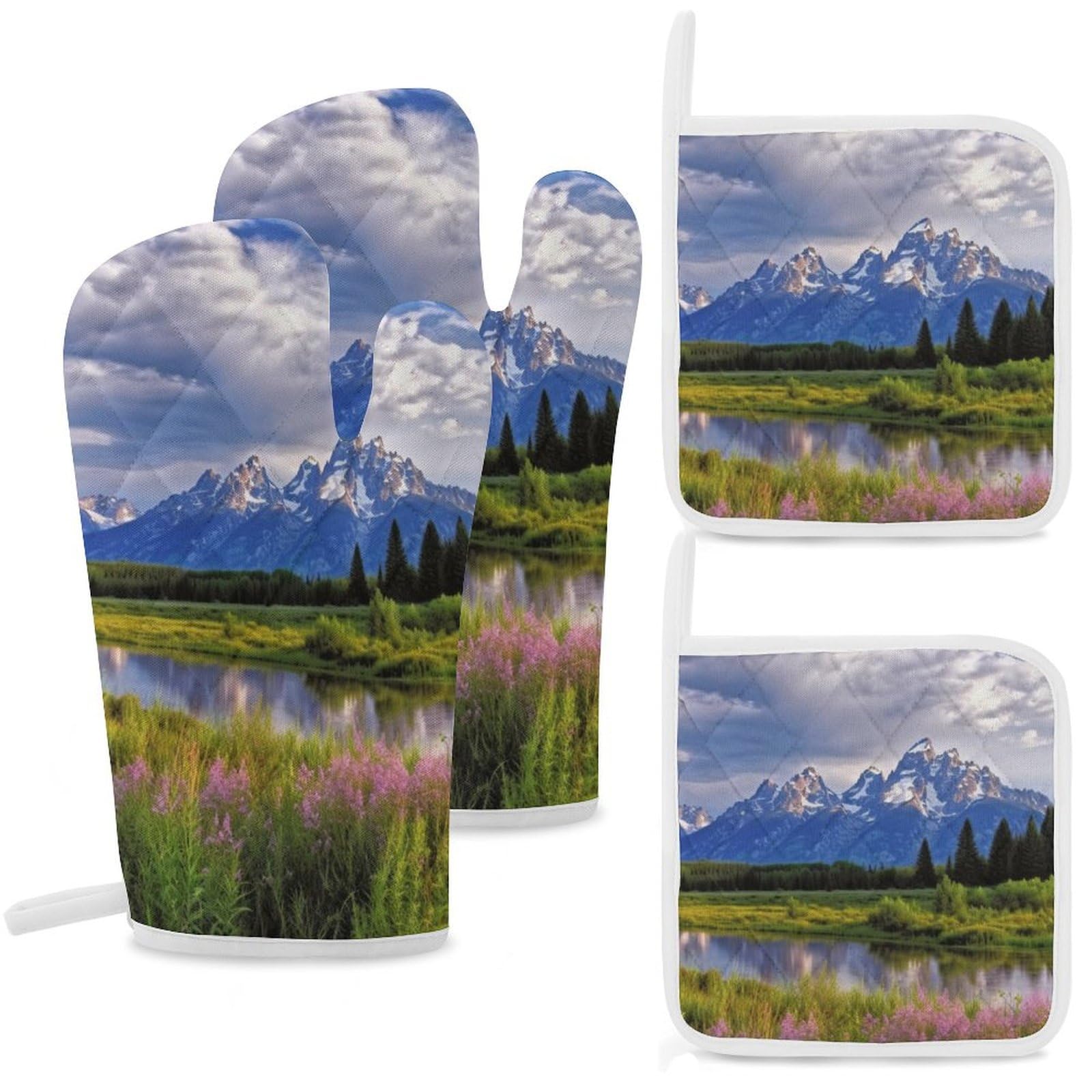 Maniques Grand Teton anti-brûlure et imperméables pour manipuler les plats chauds