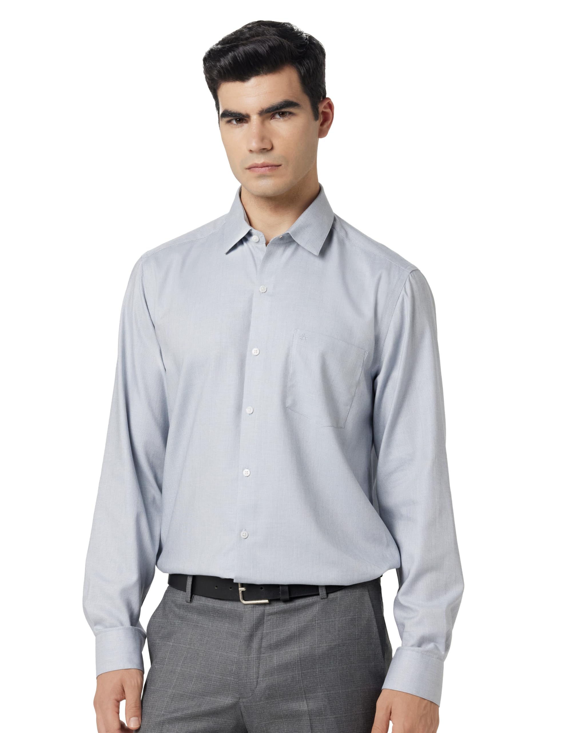 arrow Men Slim fit Cotton Solid Long Sleeves Semi-Cutaway Collar Shirt-picture-32