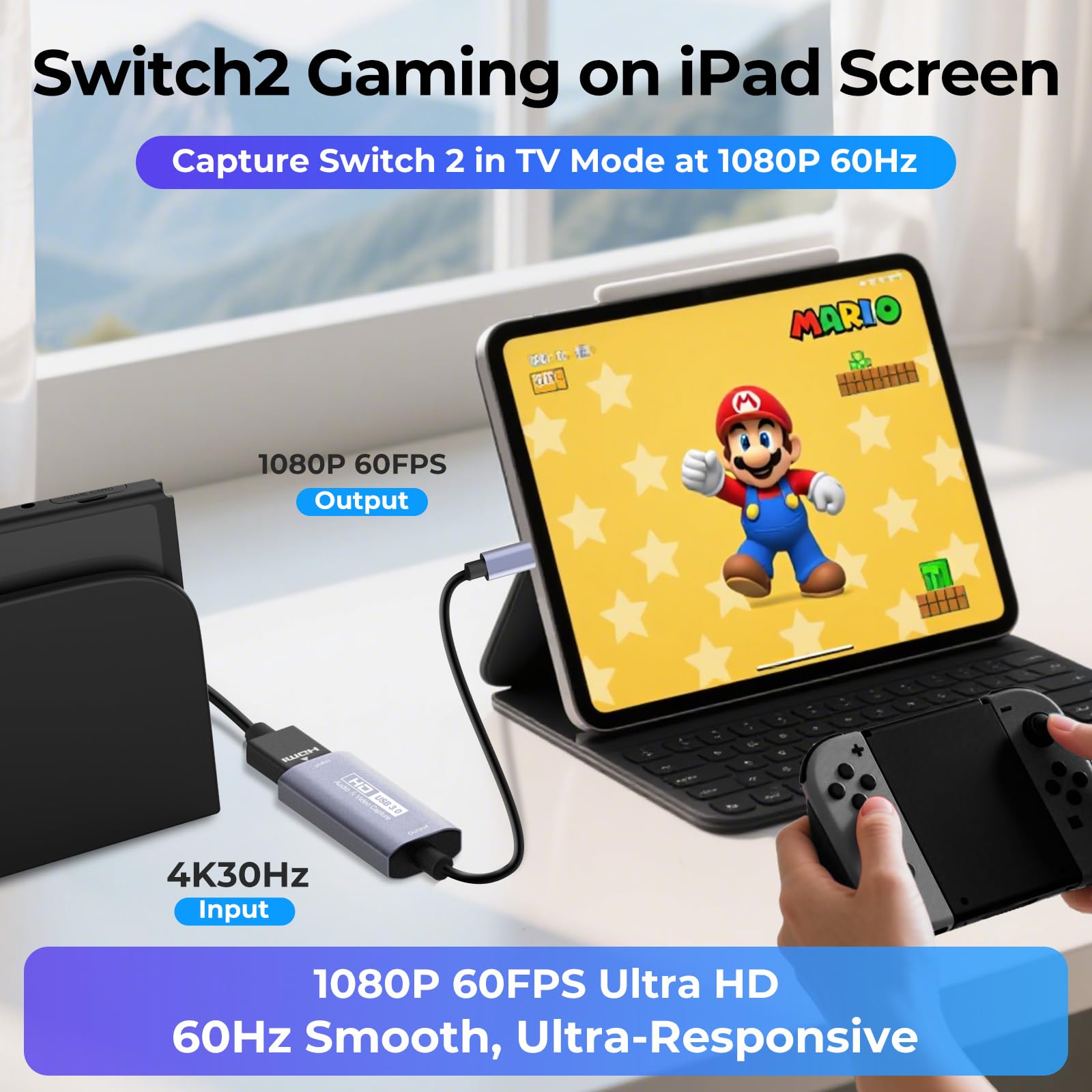 Amazon.co.jp: GUERMOK キャプチャーボード Switch/Xbox対応 USB3.0