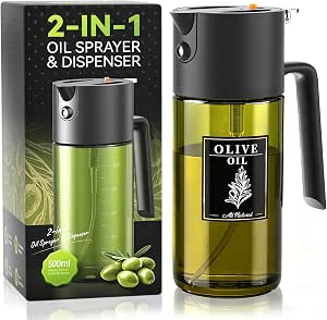 Gelibo 2-in-1 Oil Sprayer and Dispenser, 500 ml