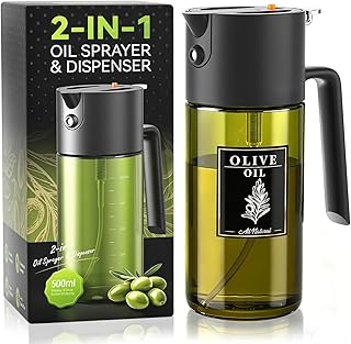 2-IN-1 500ml/17oz Light-Blocking Dark Oil Sprayer