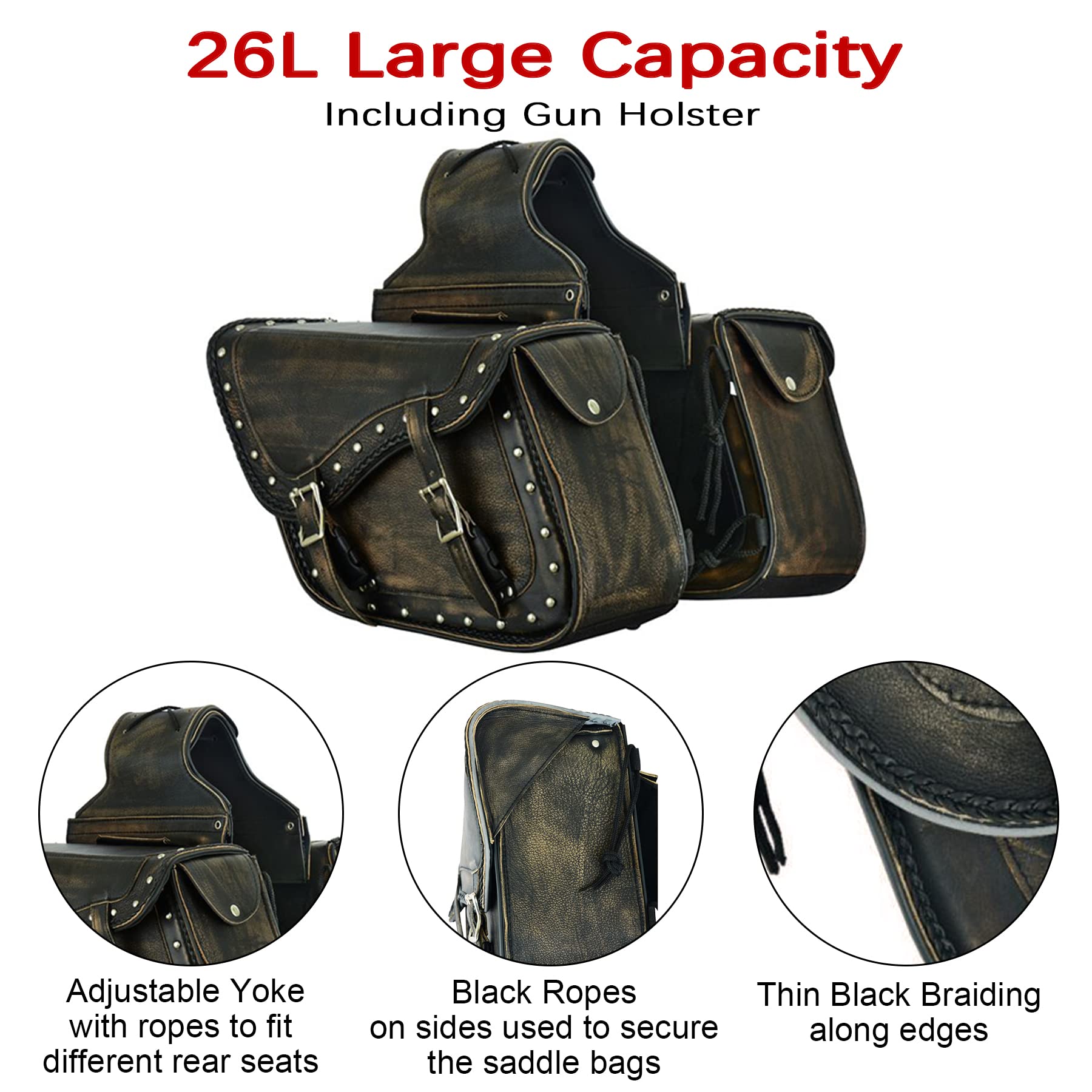 Honda Shadow Saddlebags Dream Apparel Naked Cowhide Leather