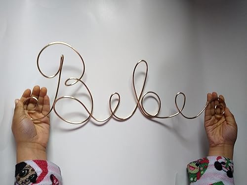 Miniatura 5 de Bebe Wire Words Sign For French Baby Nursery Decor