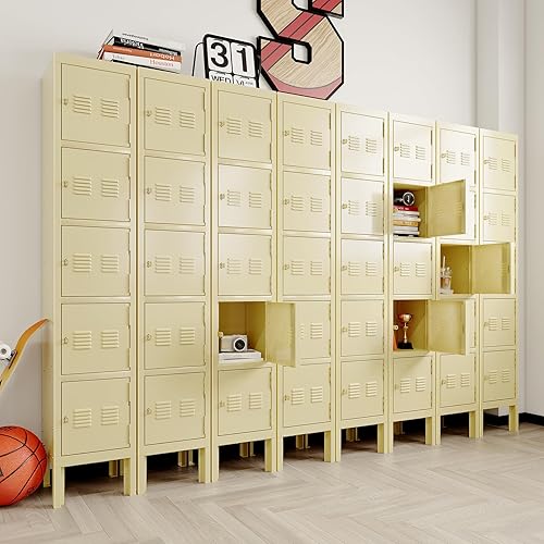 Miniatura 2 de KAER Taquillas de metal, armario de almacenamiento de casillero de metal, taquillas para empleados, armario de almacenamiento para el hogar,