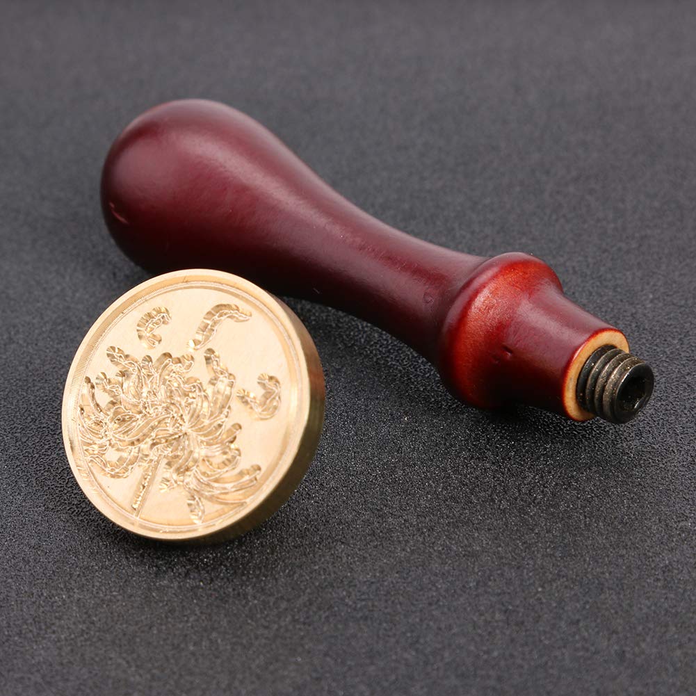 Timbro Sigillo Ceralacca Vintage A Fiore - Per Biglietti, Buste, Matrimoni E Feste - Foto 2