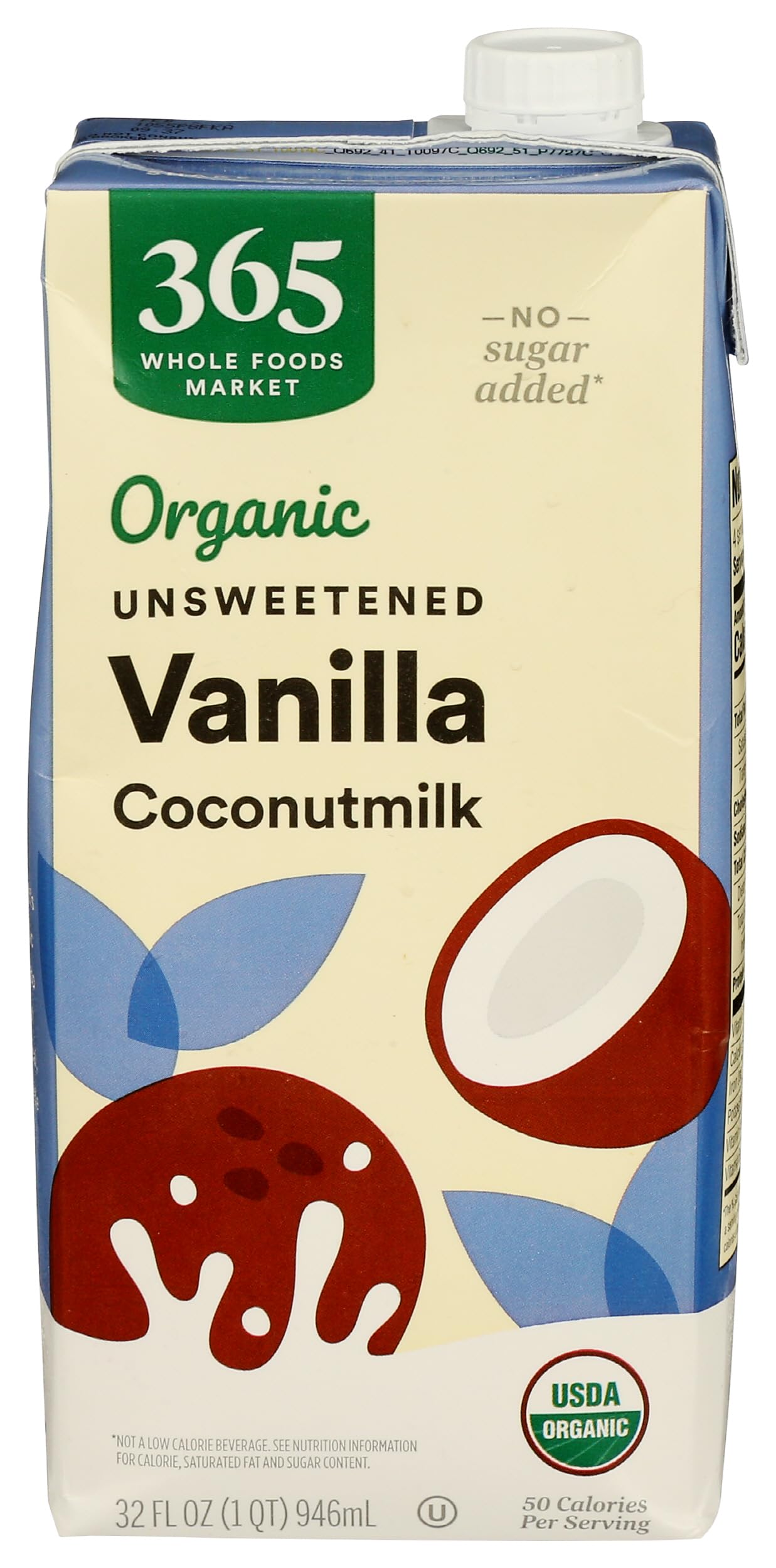365 by Whole Foods Market, Organic Coconut Milk, Vanilla Unsweetened, 32 Fl Oz