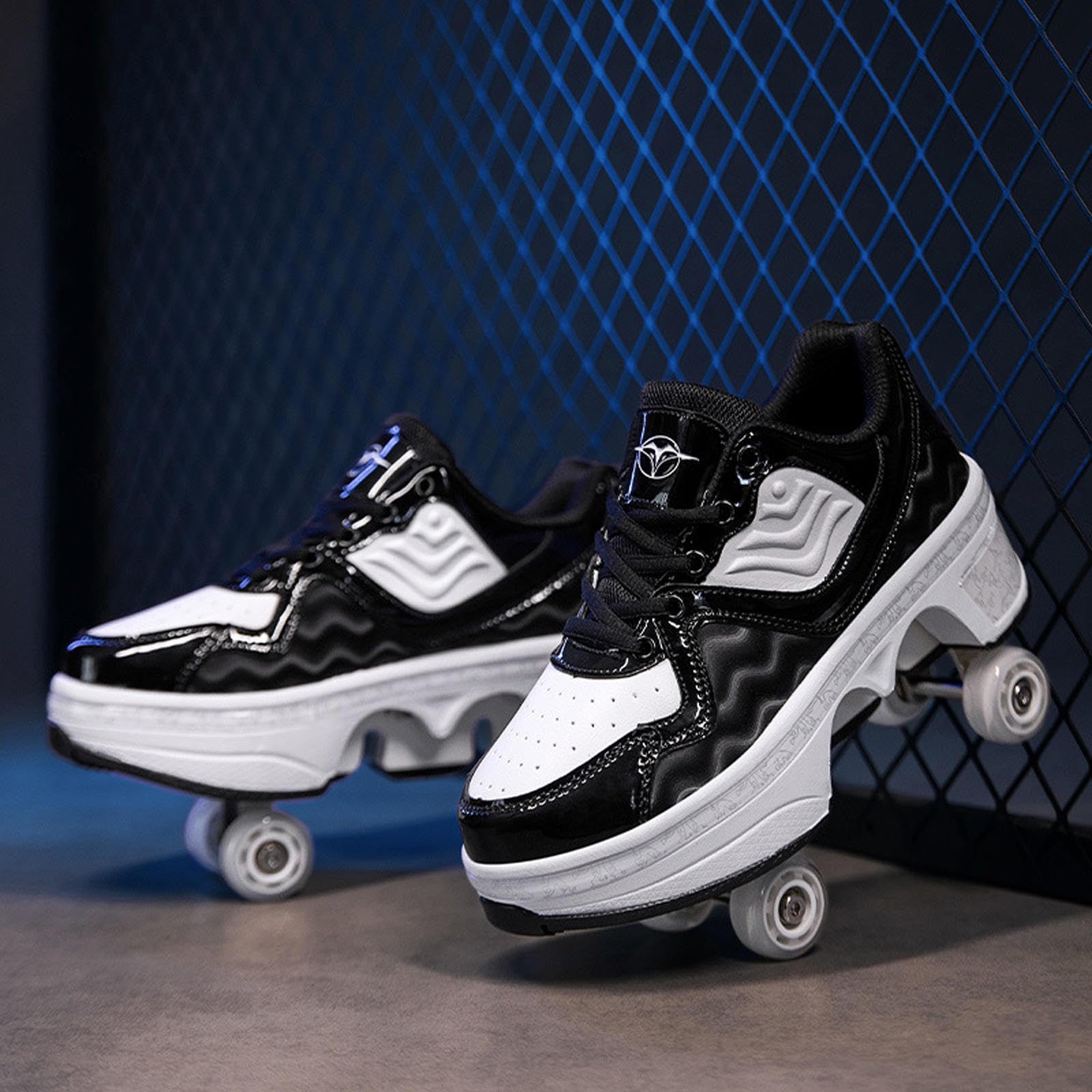 Rollschuhe Schuhe Rad Schuhe für Jungen Mädchen Erwachsene Rollschuhe Schuhe mit Rädern Flexible Schlittschuhe als Geschenk,36