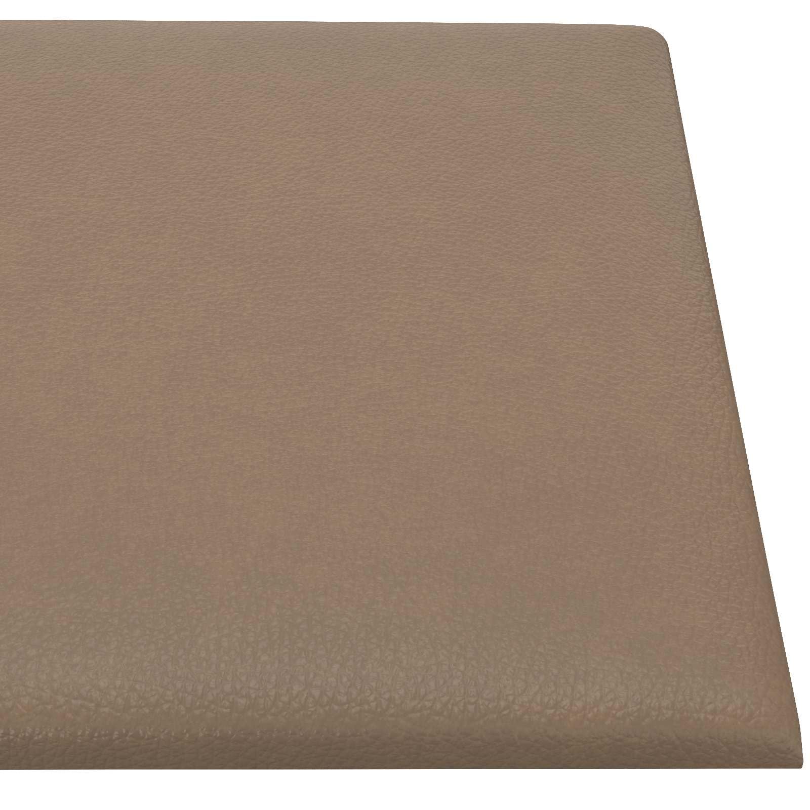 Juego de 12 cabezales de pared de 30 x 30 cm, tejido capuchino, revestimiento de pared para dormitorio, pared interior, renovación, moderno, montaje