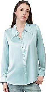 Silk Blouses for Women Long Sleeve Women’s 100% Pure Silk Blouses Elegan...