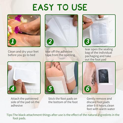 Miniatura 6 de 60 almohadillas para pies almohadillas de limpieza profunda para pies almohadillas de jengibre para pies de vinagre de bambú natural y jengibre en