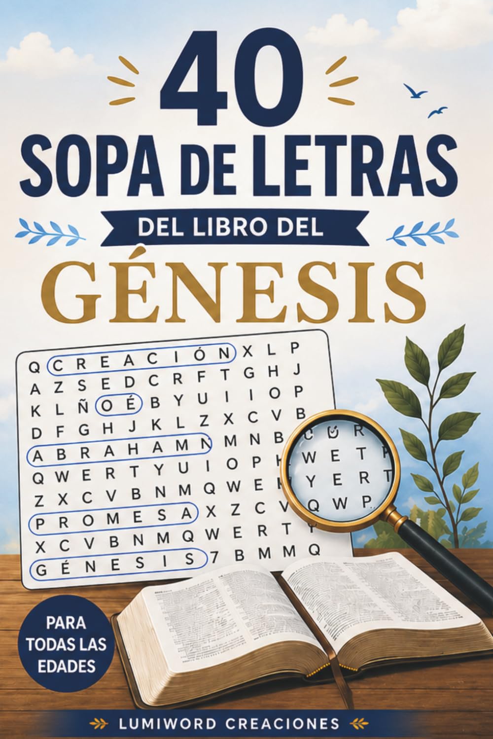 40 Sopas de Letras Bíblicas: Del libro de Génesis | Para todas las edades