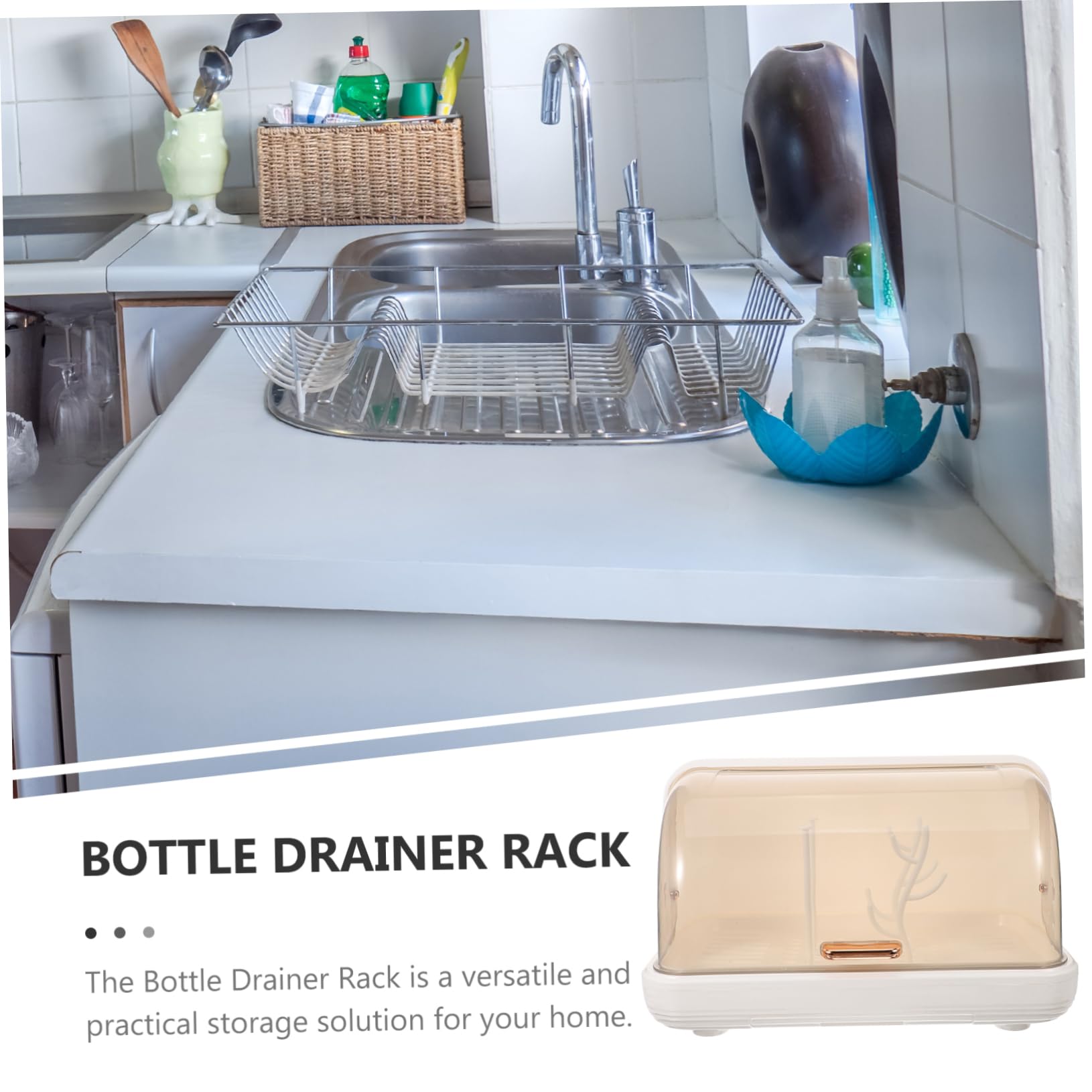 Hohopeti Portátil para Biberones y Vasos Organizador De Cocina Diseño Elegante Fácil De Limpiar Compatible Varios