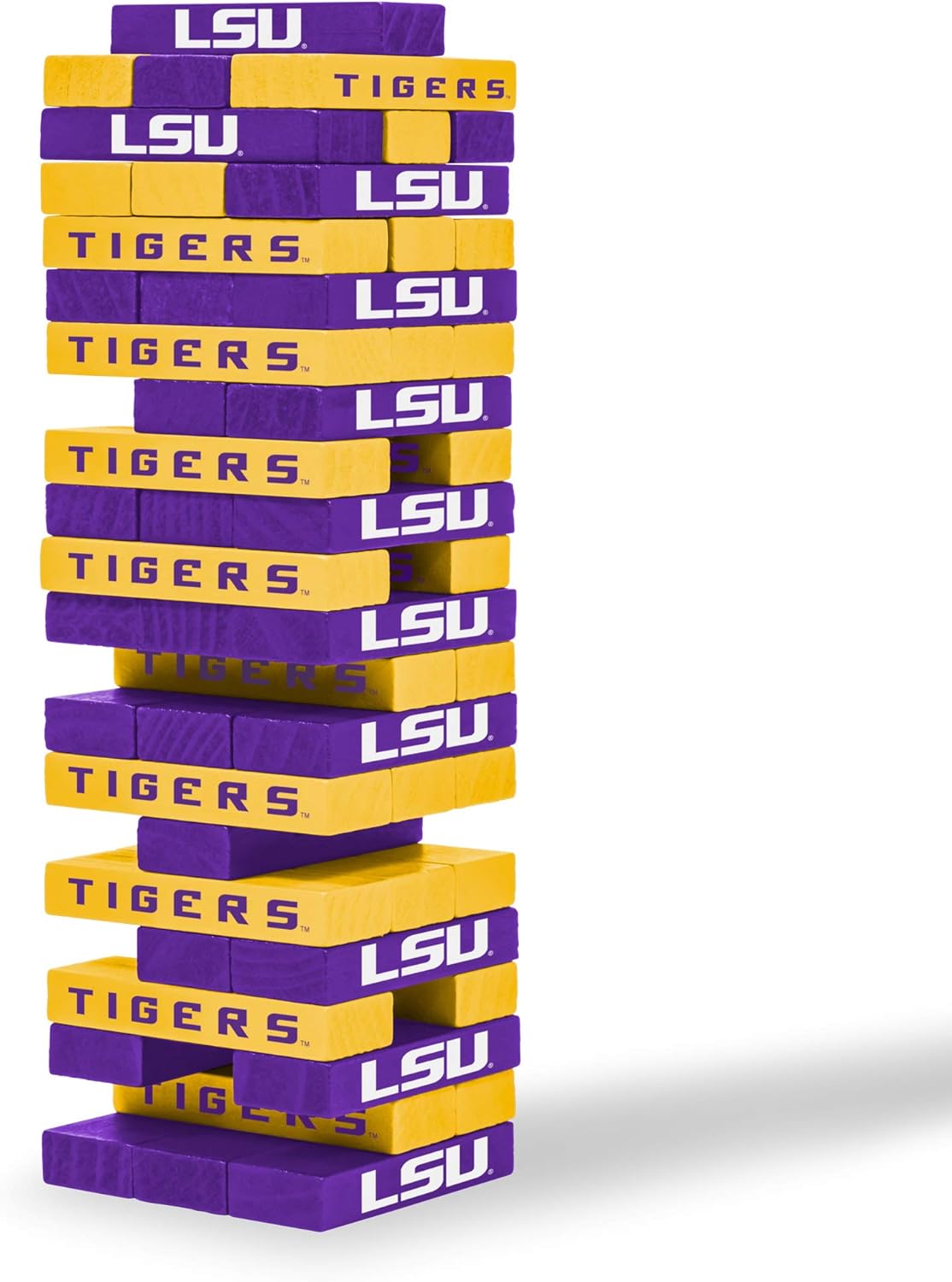 Wild Sports NCAA Pro Football Tabletop Stackers Block Game for College Football Fan, Dorm Game, Tailgate