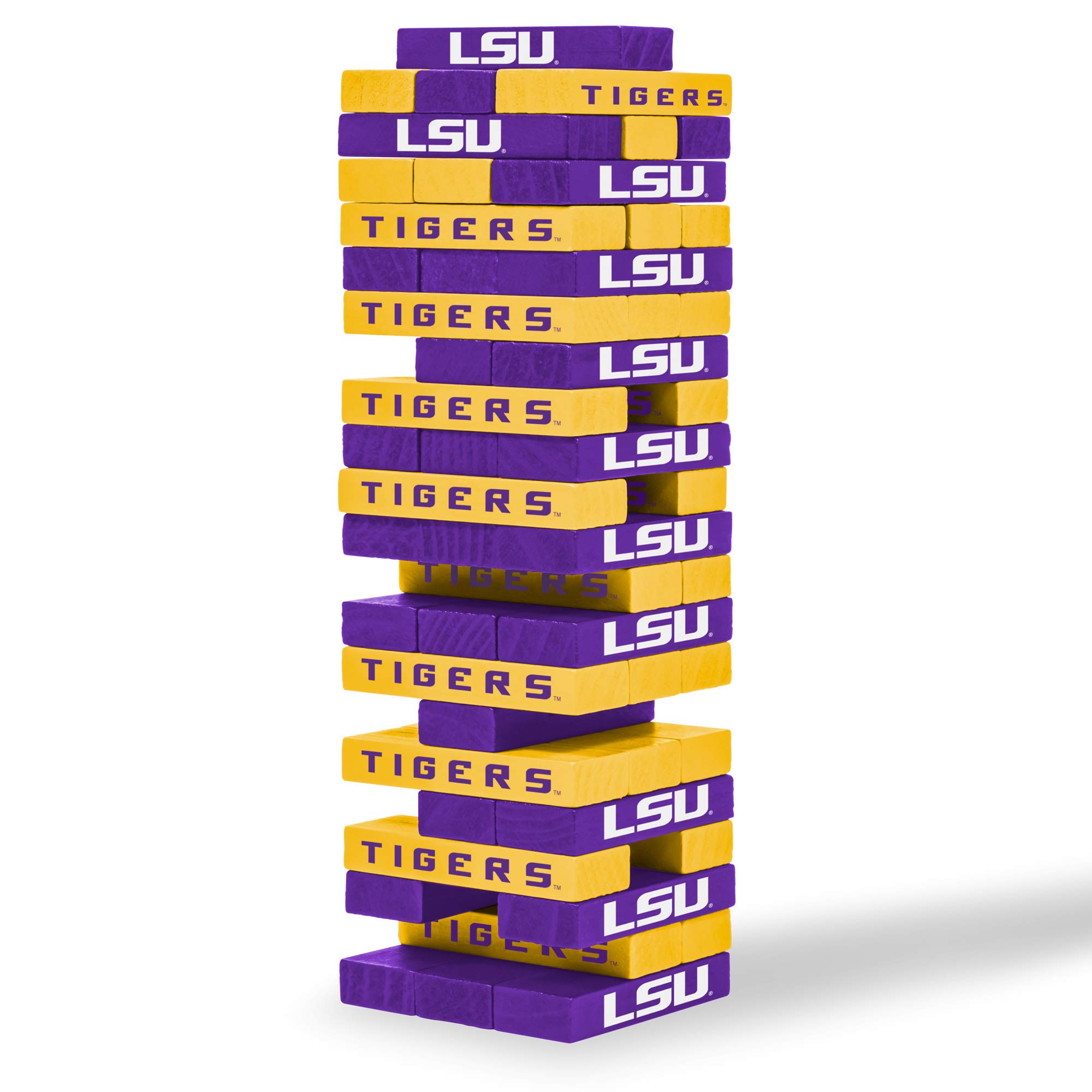 Wild Sports NCAA Pro Football Tabletop Stackers Block Game for College Football Fan, Dorm Game, Tailgate