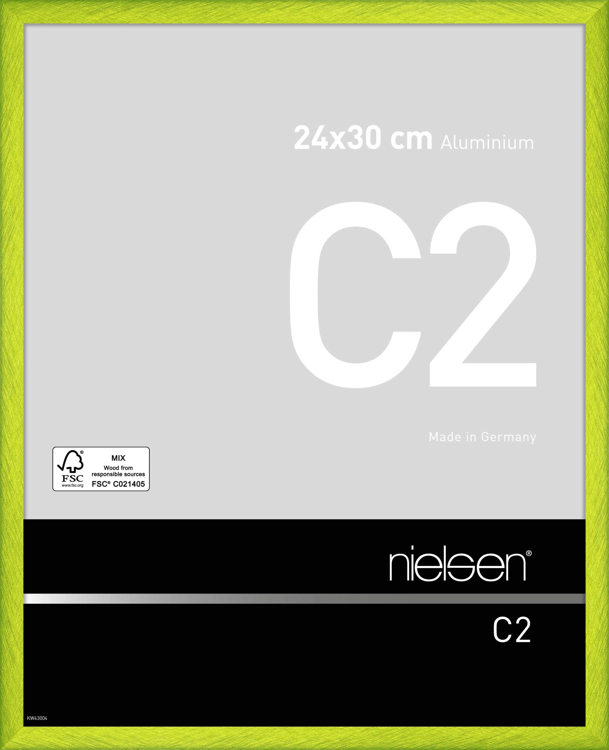 Cadre Nielsen aluminium C2 cyber vert 24x30 cm illumine votre salon