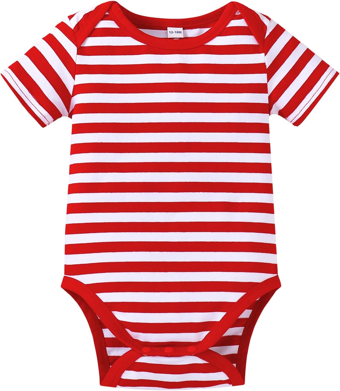 LYSMuch Unisex Baby Short Sleeve Bodysuit Solid Color Shirt Jumpsuit For 0-24M