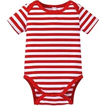 LYSMuch Baby Boys Girls Short-Sleeve Bodysuit One-Piece Romper 0-24 Months | Solid Color,Snap closure, breathable, soft, machine washable