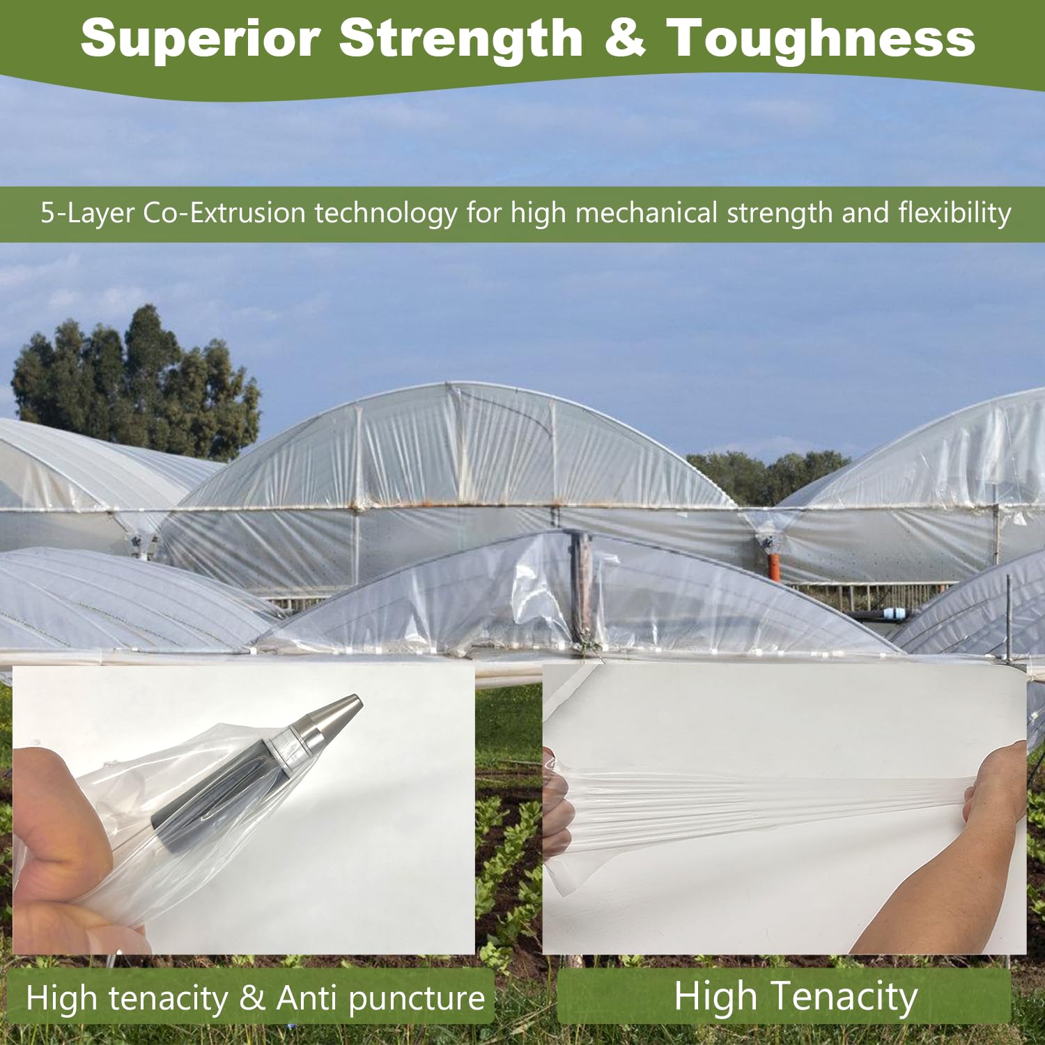 Greenhouse Plastic Sheeting+ tap 4" x 214'
