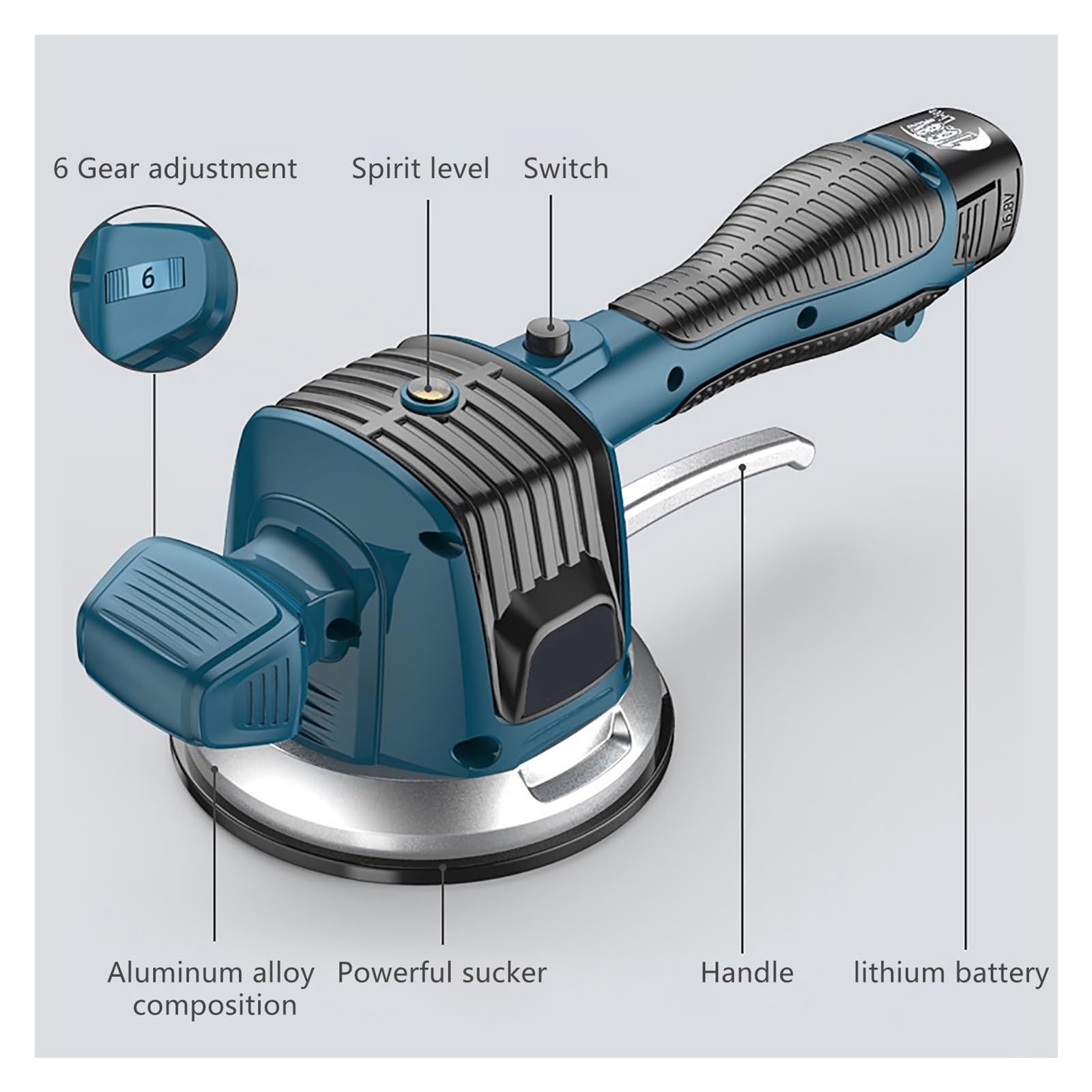 Strumento Vibrazione Piastrelle Strumento Di Livellamento Del Pavimento Con Vibrazione Della Macchina For La Posa Di Piastrelle Regolabile A 6 Velocità Da 120 Cm Con 2 Batterie