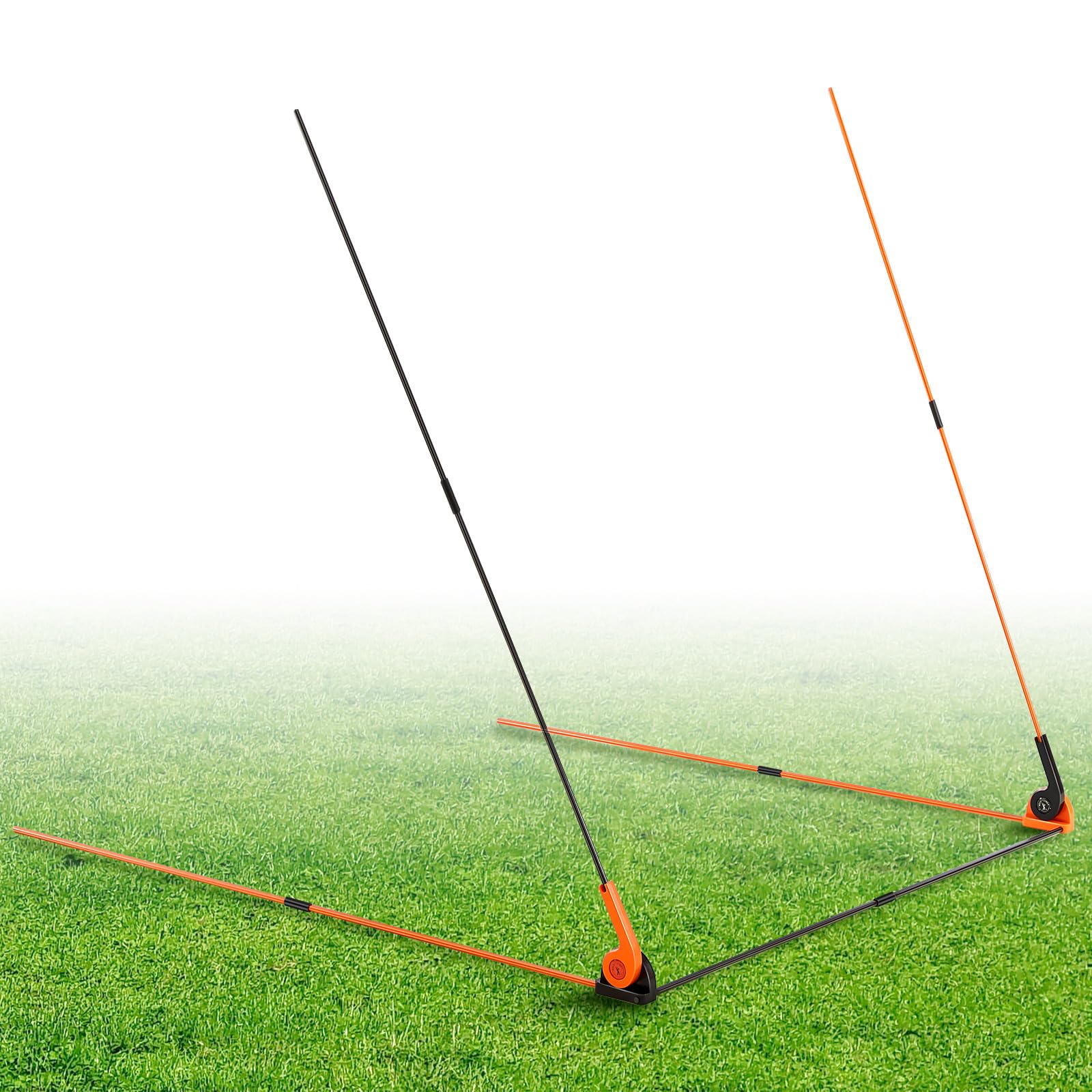 Seenelling Golf Swing Training Aid Set Golf Alignment Stick Holder Swing Trainer with Adjustable Angles Suitable for Left and Right Handed Players Golfing Practice Tool Training Equipment Accessory