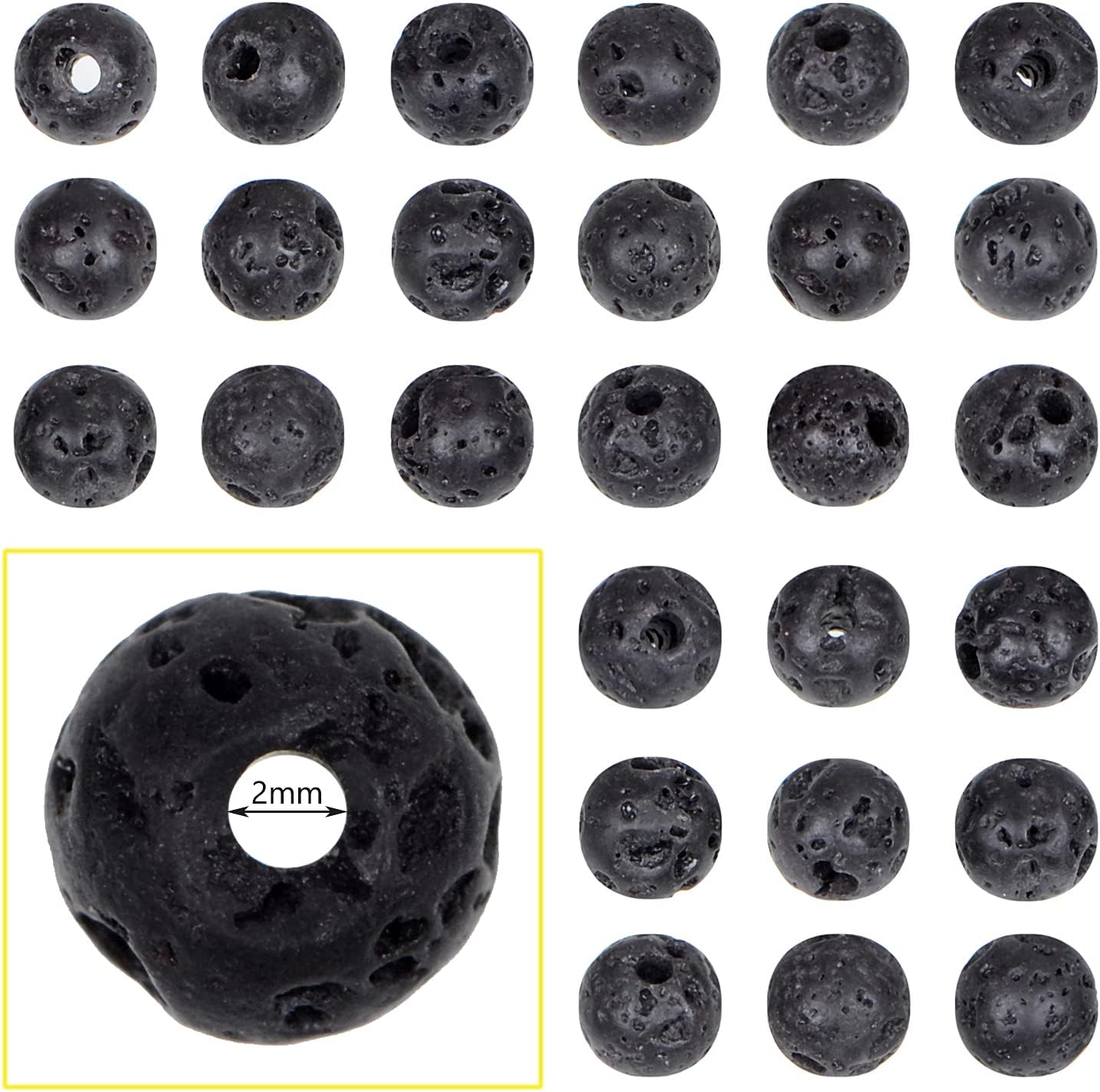 10mm Natural Crystal Beads Stone Gemstone Round Energy Healing Strand Loose Beads for Jewelry Making Bracelets Anklets Big Hole(2.0mm) 38pcs(10mm, Yellow Tiger's Eye)