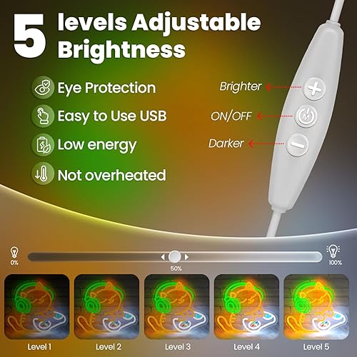 Miniatura 4 de Letrero de neón de gato con auriculares, para decoración de pared, luz LED de neón para habitación de niños, sala de juegos, decoración de