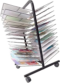 Metal Art Drying Rack for Classroom 50 Layer Paint Drying Rack with Efficient Storage and Organization Ideal for Students Masterpieces 65 *