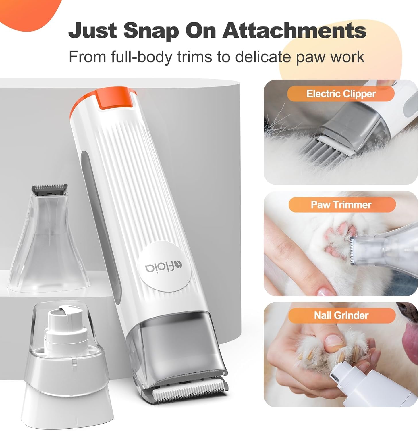 Afloia Dog Grooming Kit with Vacuum, Cat Clippers, Suction 99% Pet Hair, Professional Pet Grooming Kit with 7 Proven Tools for Shedding Grooming, Cat Dog Grooming Vacuum Kit, 1.5L