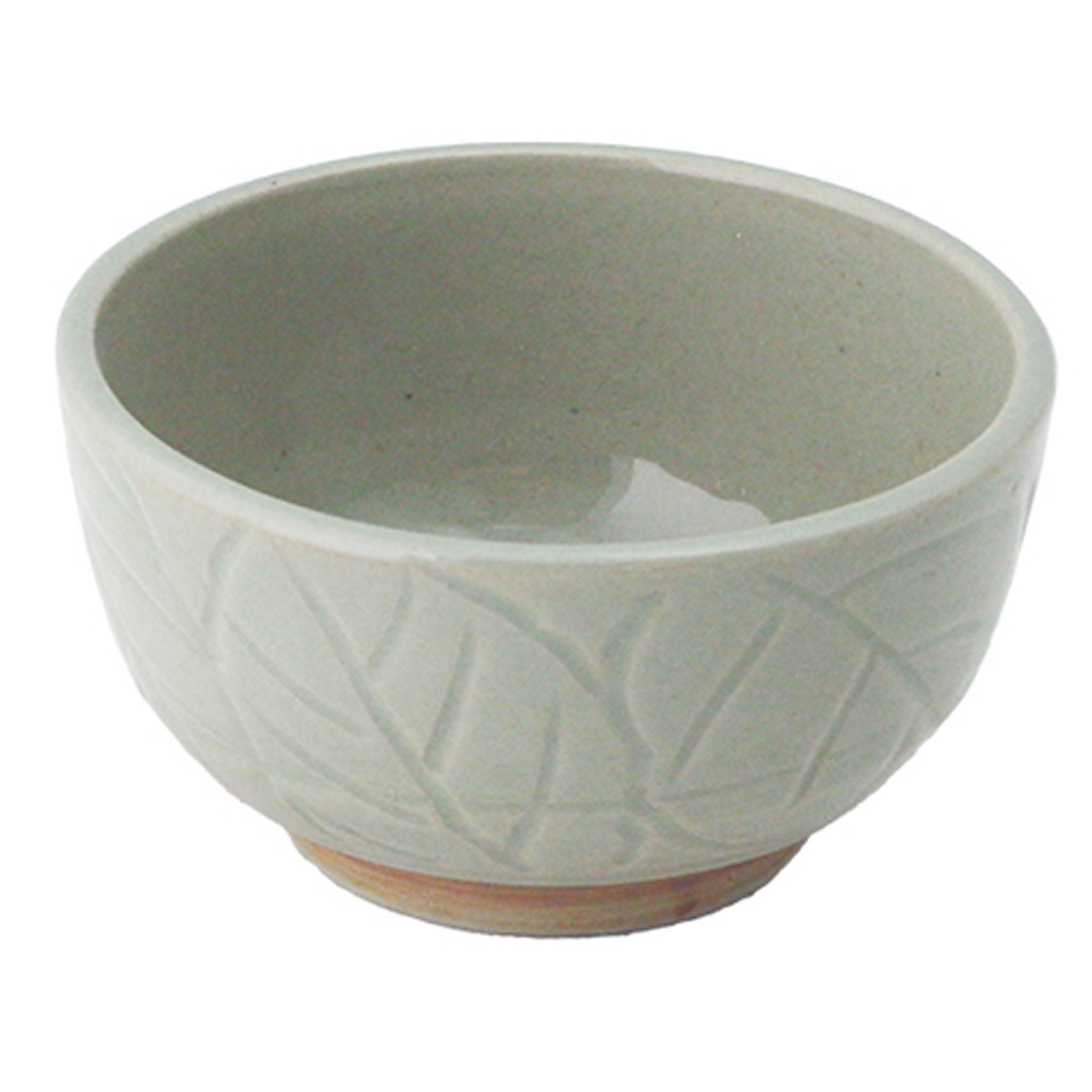 Hatsuyama YH-133-23 Medium Pot, Gray, 4.3 inches (11 mm) x 2.4 inches (6 cm), Aodon Leaf Carving, 3.8 Deep Bowl