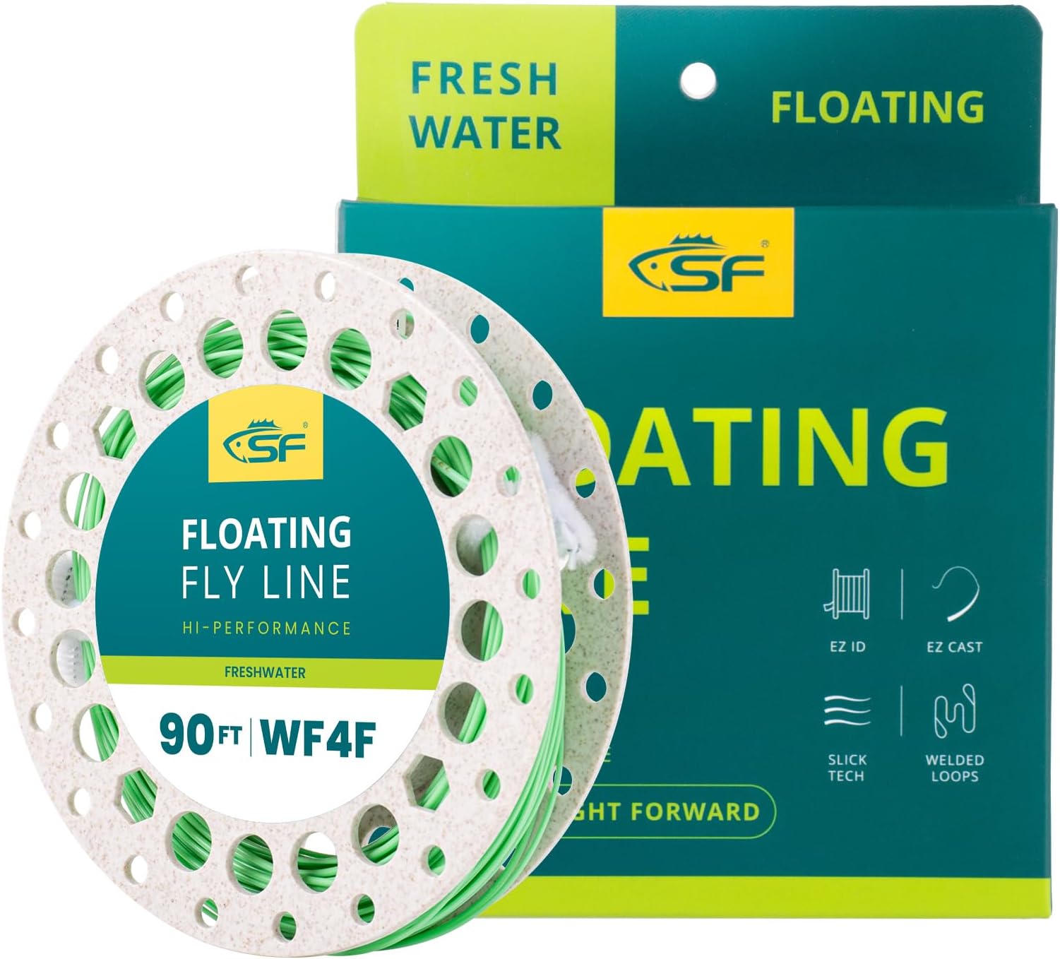 SF Fly Fishing Line Weight Forward Floating Fly Line for Fly Fishing 3wt 4wt 5wt 6wt 7wt 8wt 100ft Double Welded Loops