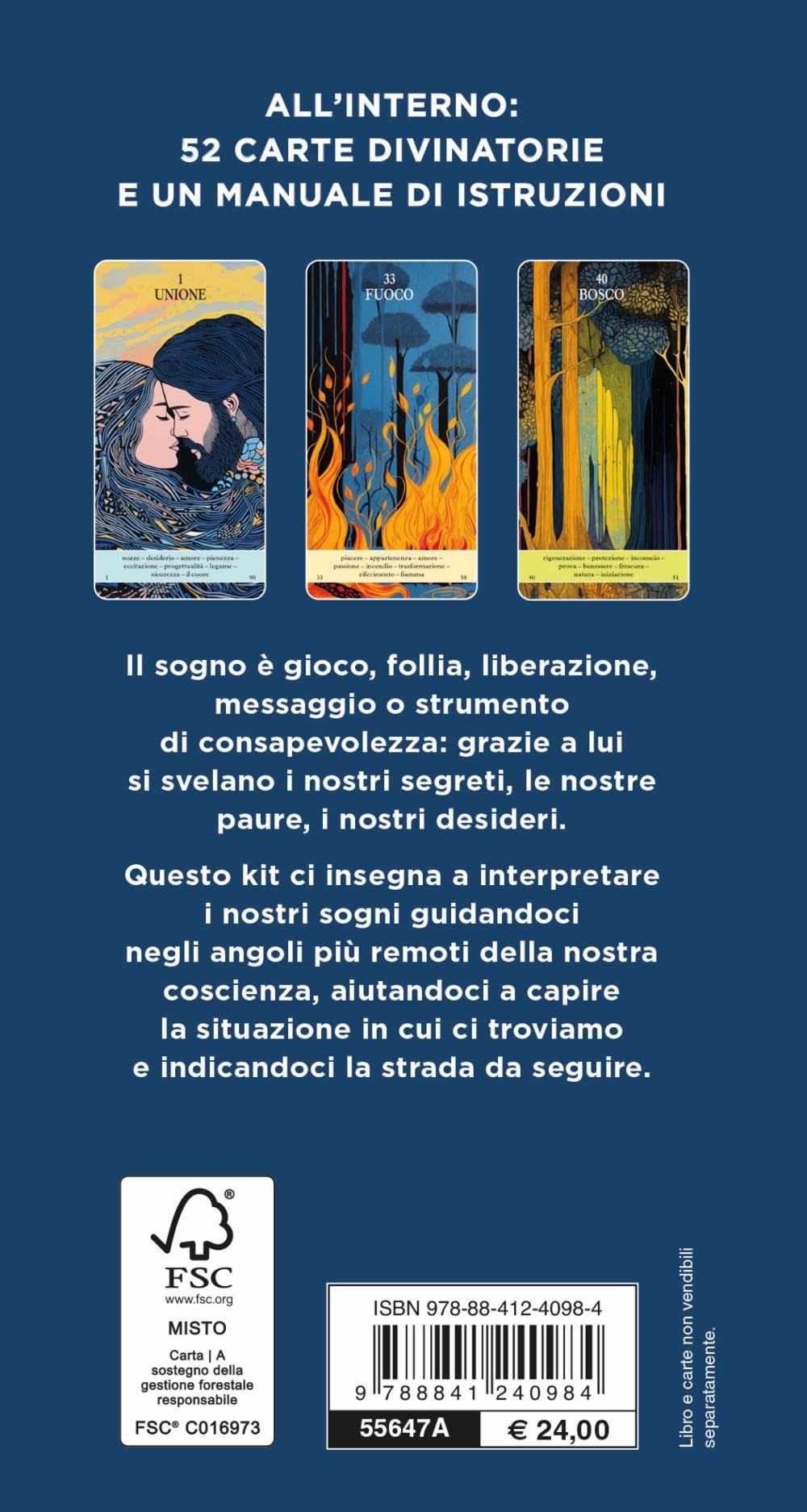 Le carte divinatorie dei sogni. Interpretazione psicologica, simboli e significati. Con 52 Carte