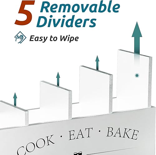 Miniatura 4 de Suli Soporte extra grande para utensilios de cocina con 4 compartimentos, organizador de utensilios de madera para encimera, decoración de cocina de