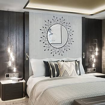 Amazon.com: Chende Black Round Mirror for Wall Decor, 39