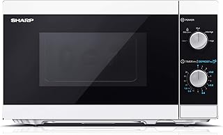 Kuchenka mikrofalowa 800 W, 5 poziomów mocy, pojemność 20 l i sterowanie mechaniczne.