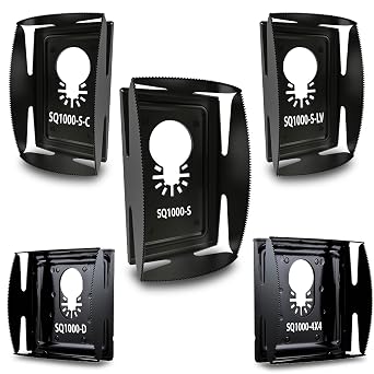 Qbit Pro Pack Saw Blades, Stainless Steel Cut Outs, Magnepull QBit Outlet Square Slot Cutter Box for Oscillating Power Multi-Tools to Cut-in Most Sizes of Gang Boxes Drywall Tools for Home Improvement