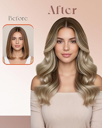 Miniatura 269 de Sunny Hair Extensiones de cabello humano de color marrón para coser, extensiones de cabello humano real, color marrón oscuro, ombré, marrón claro