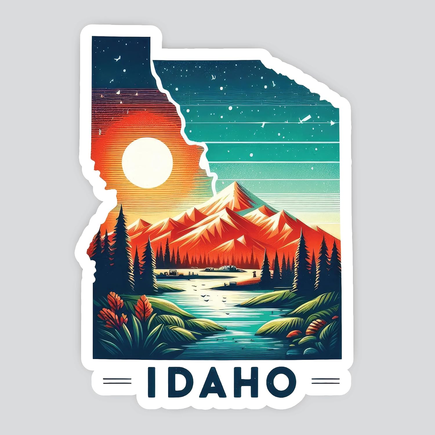 USA Travel The States Idaho Destination Souvenir Vinyl Decal Sticker for Laptop Phone Water Bottle (3" inches) image 2