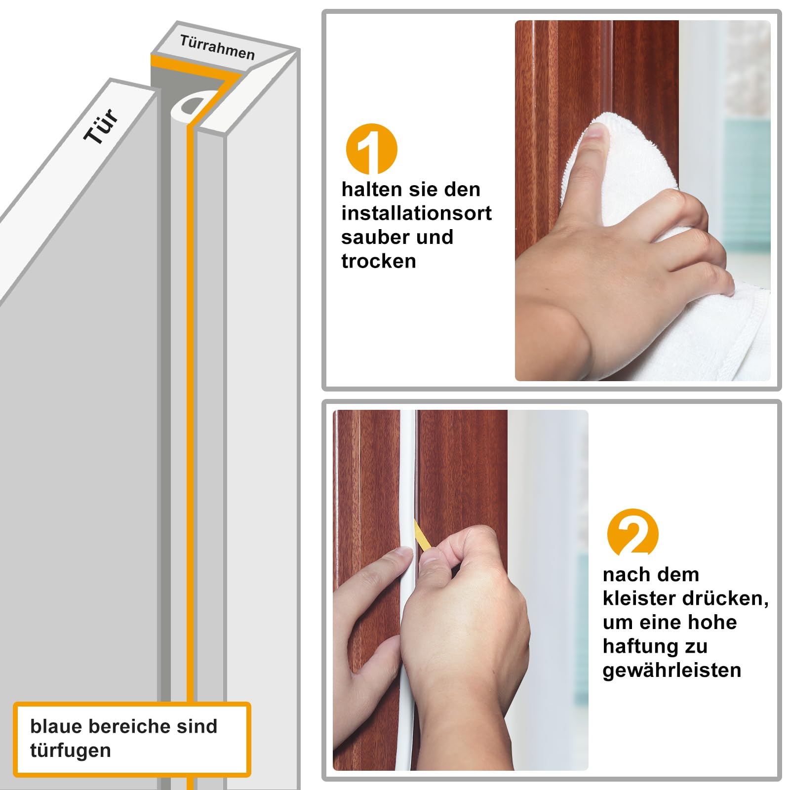 DIKER Paraspifferi Finestre, Guarnizione Finestra Blindata Adesiva, Guarnizioni Porta Legno Marrone (20 M)