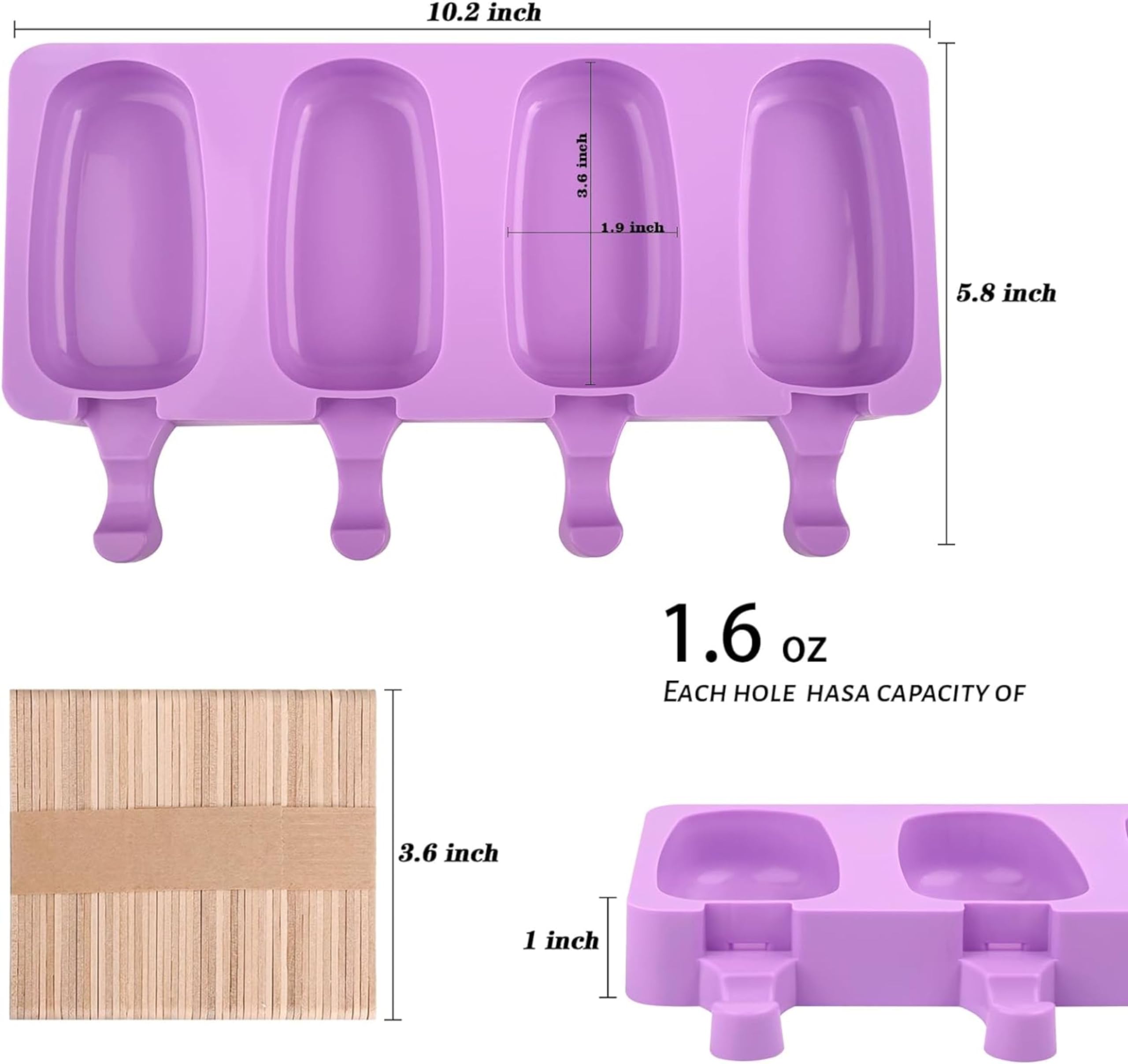 Oval Silicone Cakesicle Mould - Make Beautiful Frozen Treats -2