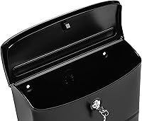 Vista 9 de Architectural Mailboxes Princeton™ Locking, Wall-Mounted Mailbox for Outside, Metal Galvanized Steel Medium Mail Box with Lock and Key Drop Box